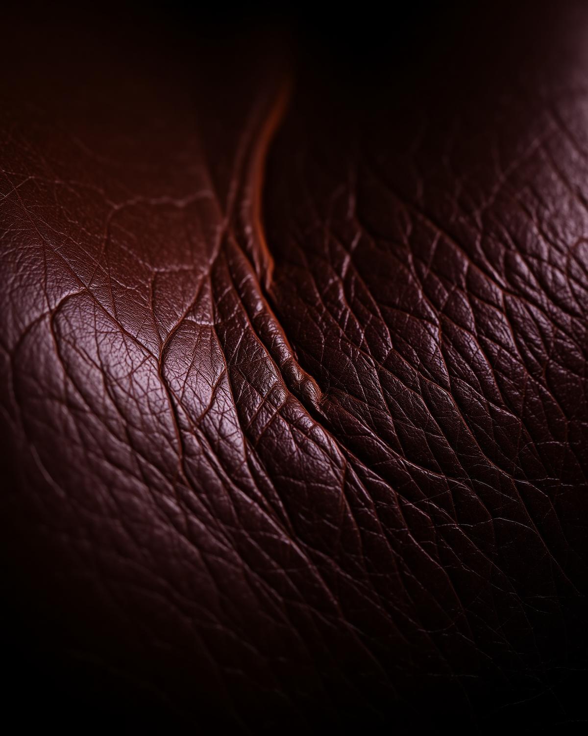 Close-up texture of crazy horse leather