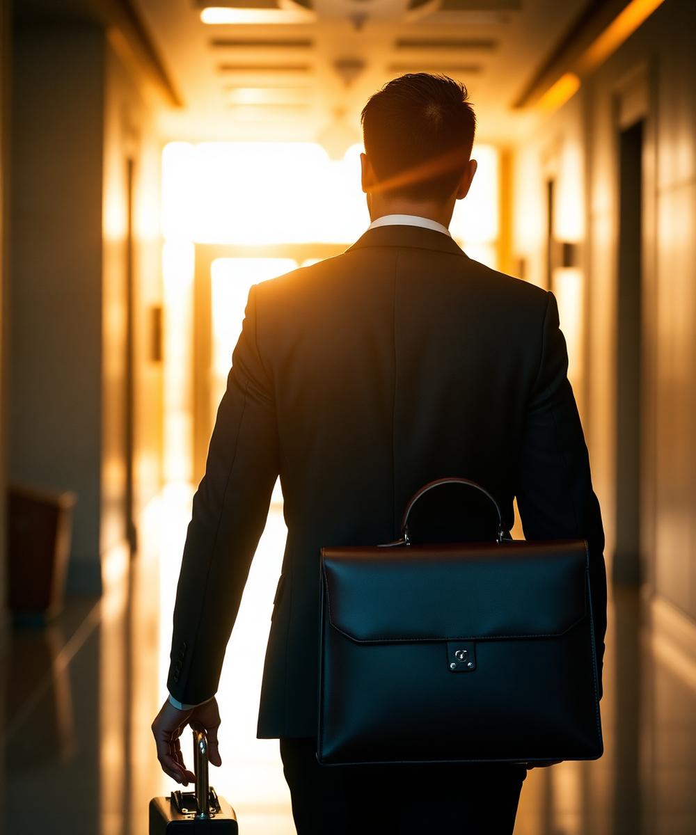 Business style with Leather Marvel leather goods